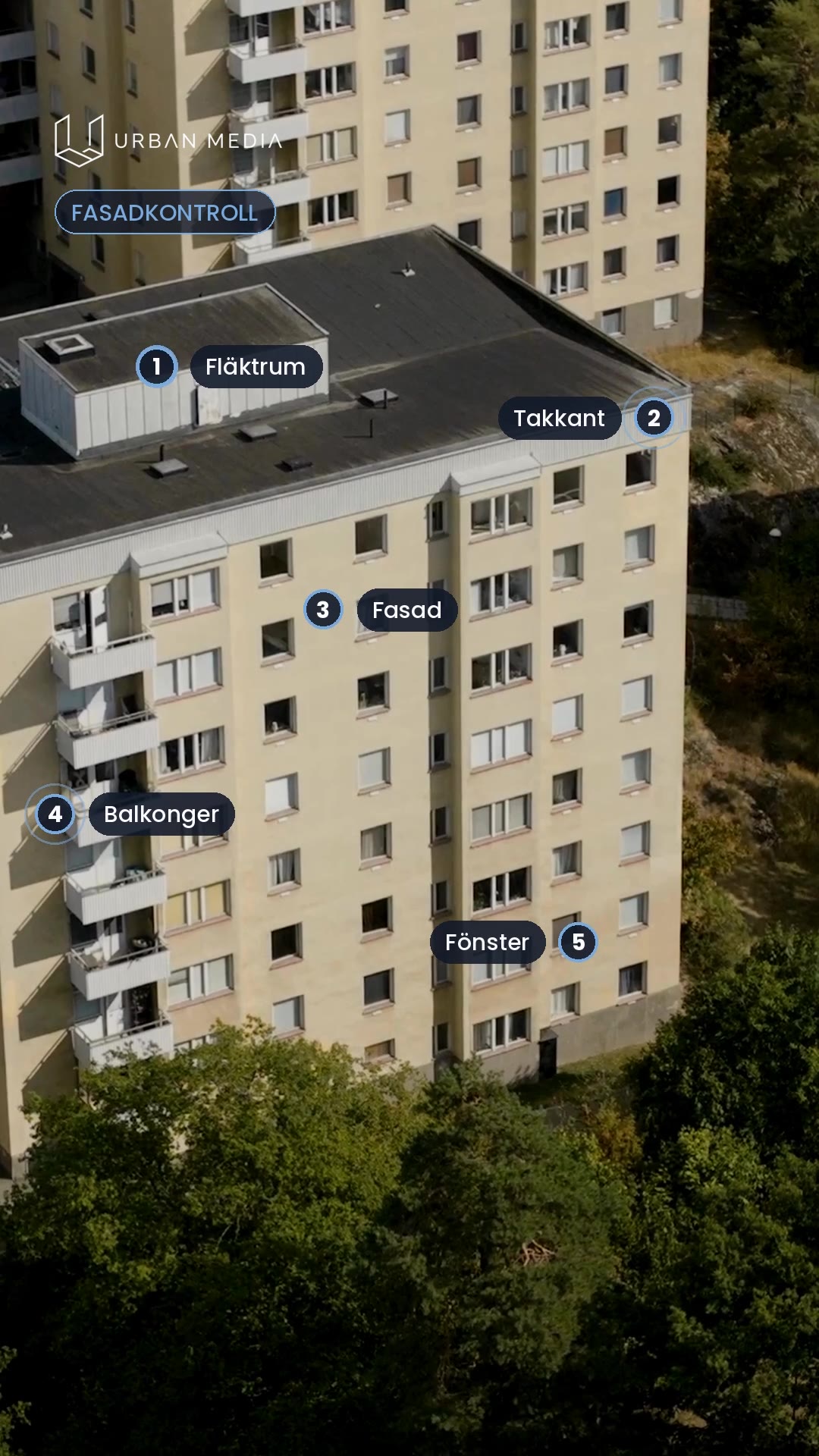 Fasadkontroll av höghus